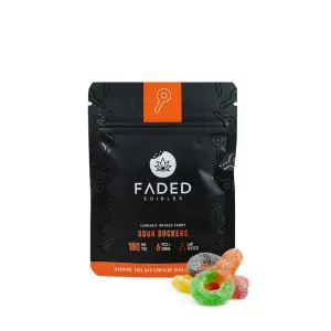 Faded Cannabis Edibles - 180mg Sour Suckers