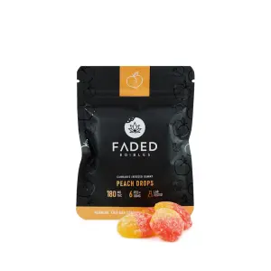 Faded Cannabis Edibles - 180mg Peach Drops
