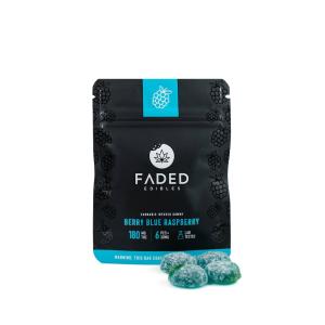 Faded Cannabis Edibles - 180mg Berry Blue Raspberry