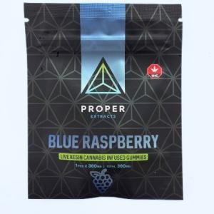 PROPER EXTRACTS - BLUE RASPBERRY INDICA 360MG EDIBLE